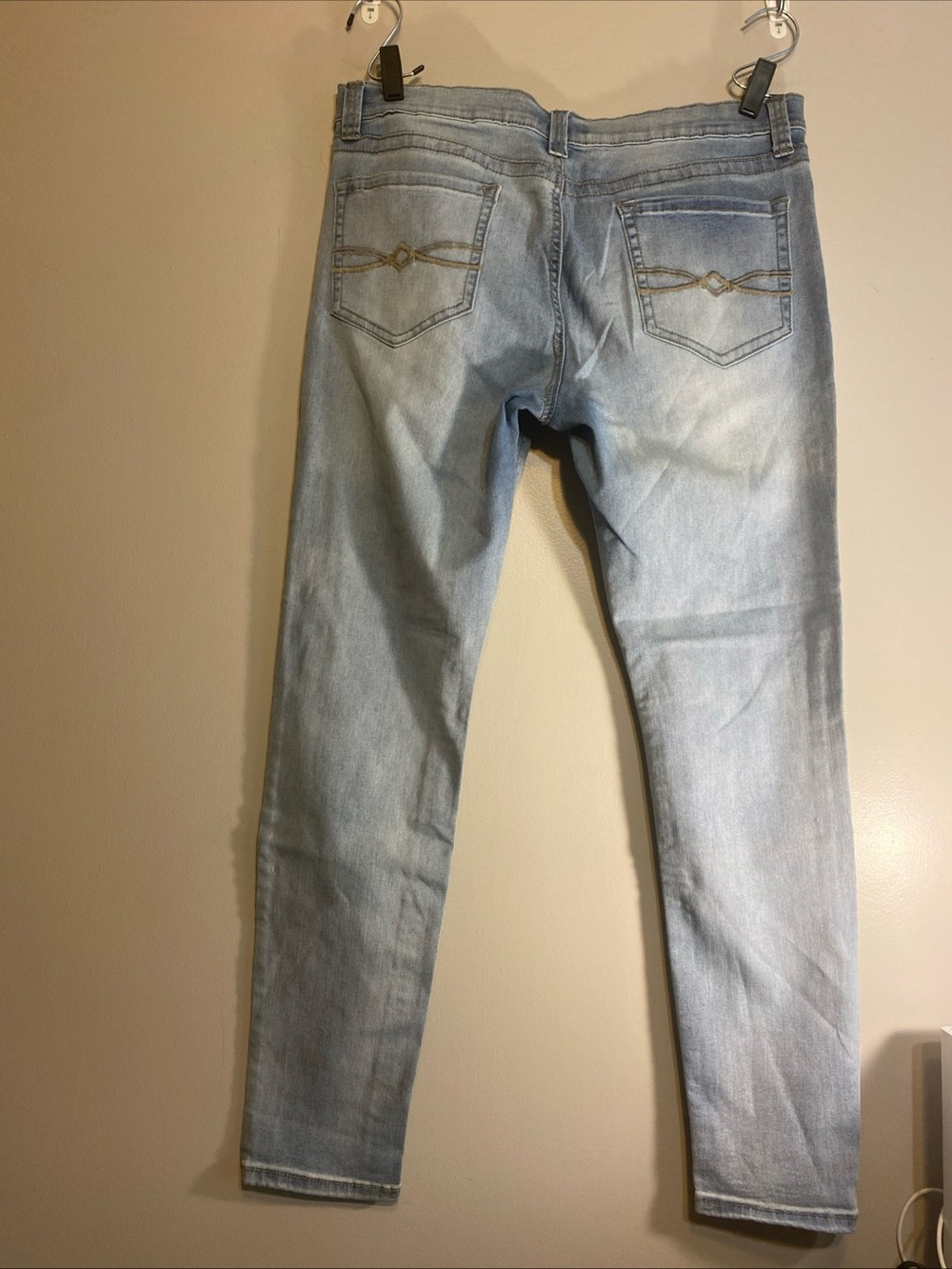 Mudd Flx Stretch Skinny Jeans Junior Sz 15 Light Wash Blue Tapered